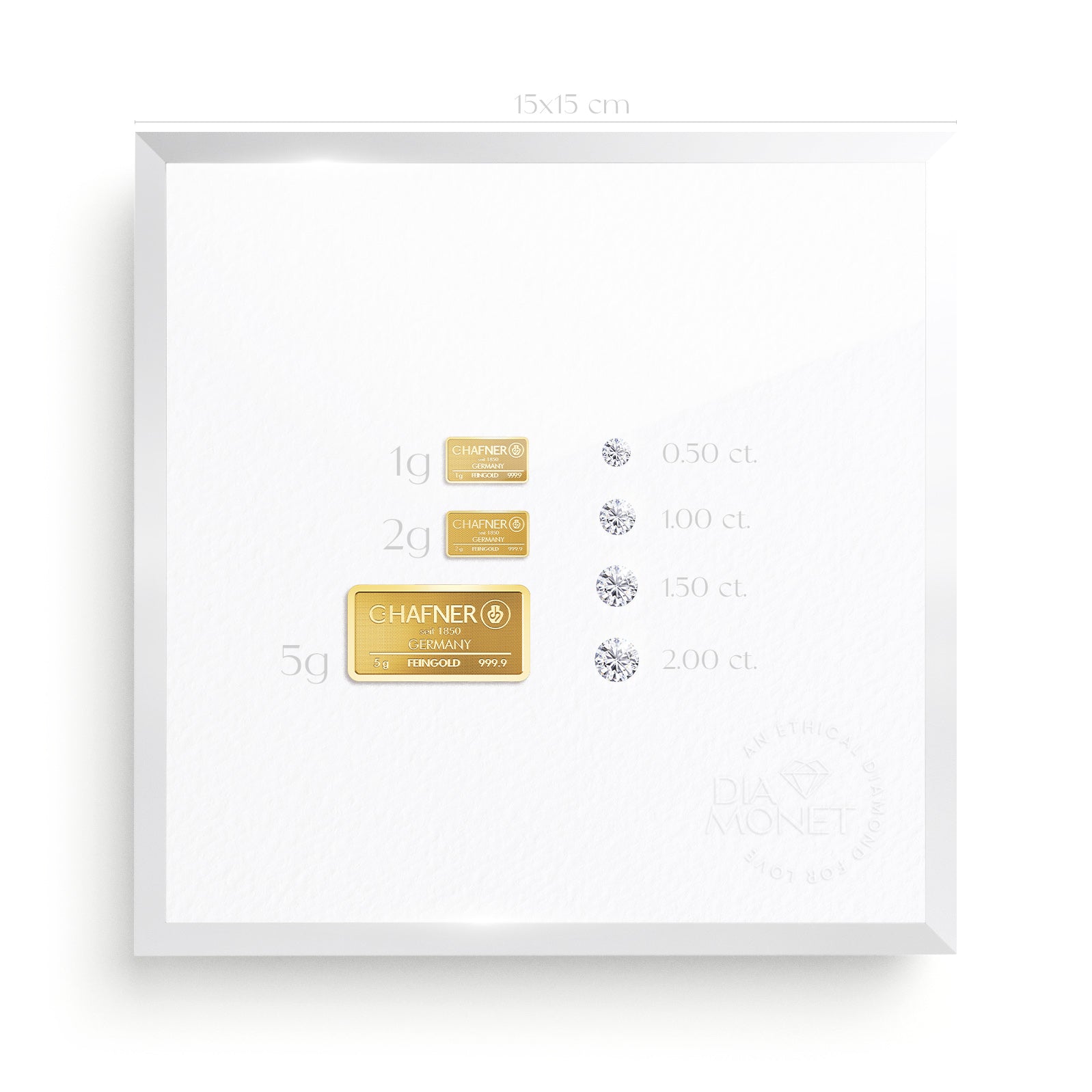 THE PRESENT "Babymoon" im Aluminium Rahmen silberweiß