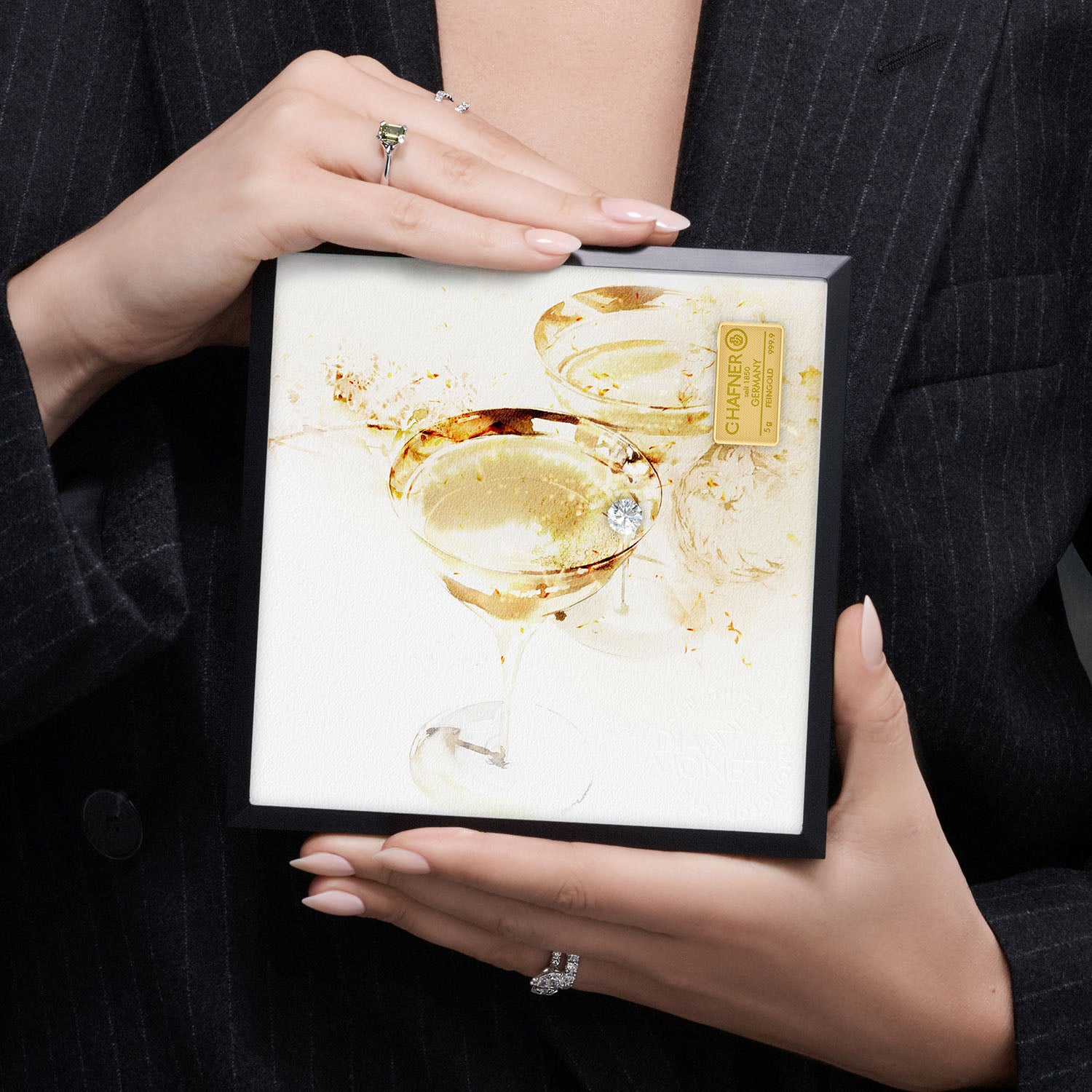 THE PRESENT "Cheers to You" im Aluminium Rahmen natur