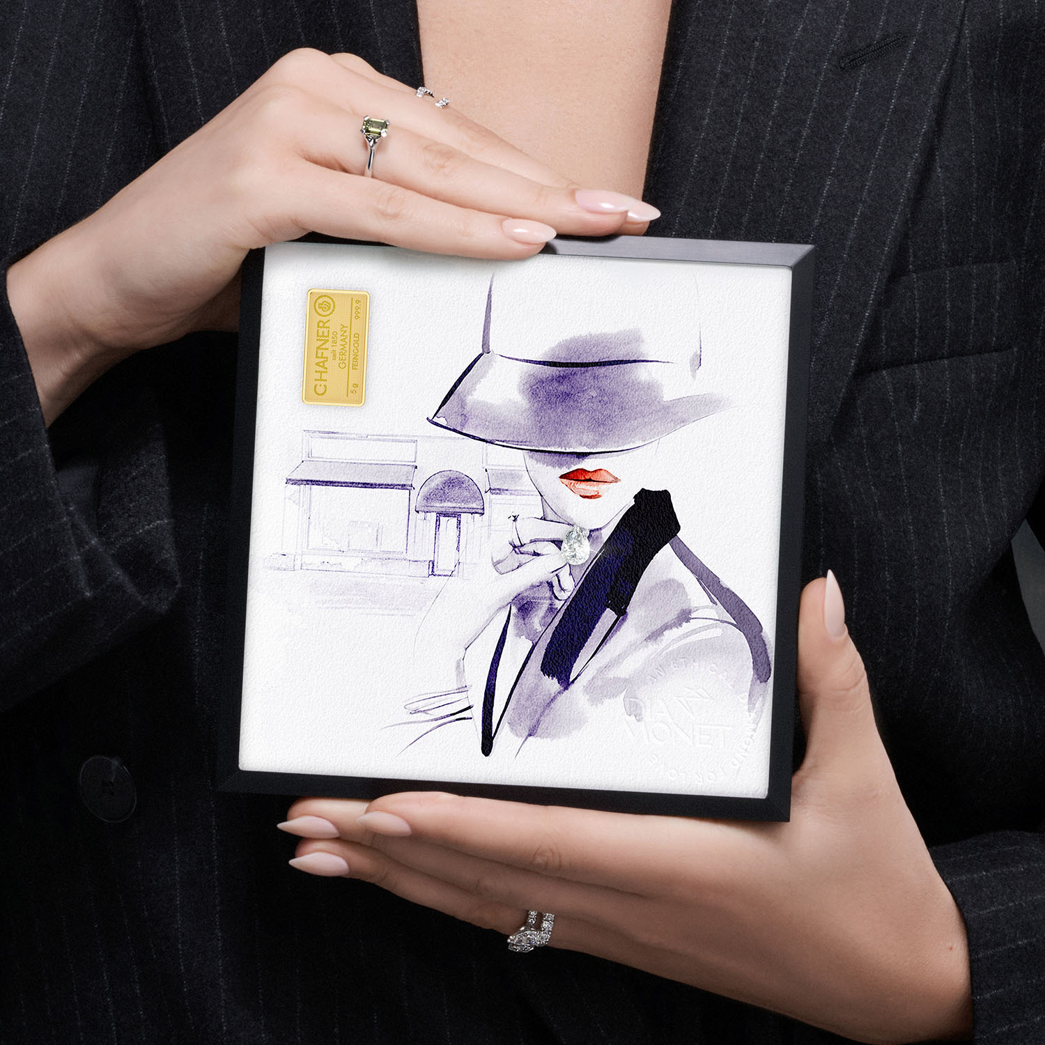 THE PRESENT "Infinity Love" im Aluminium Rahmen natur