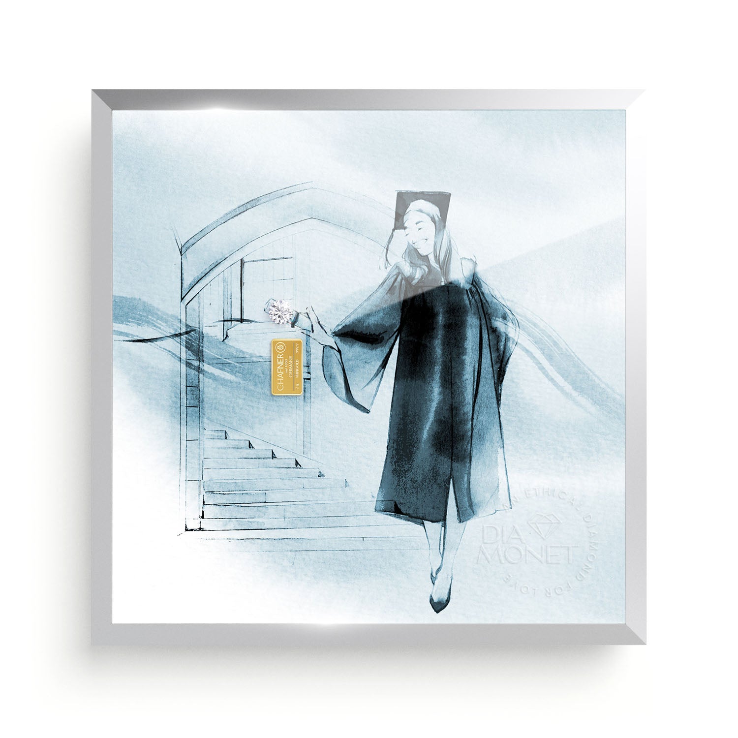 THE PRESENT "Bright Future" im Aluminium Rahmen natur