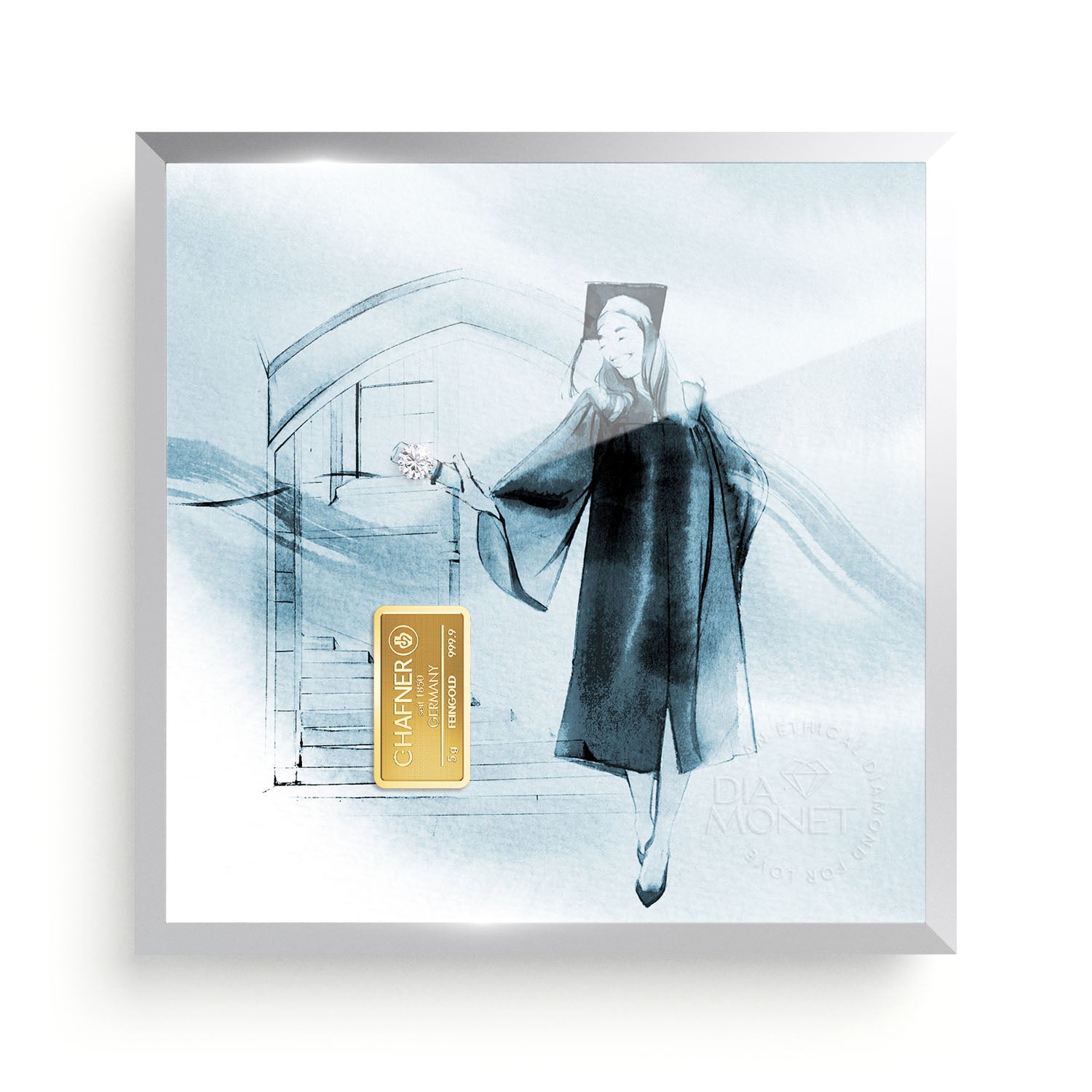 THE PRESENT "Bright Future" im Aluminium Rahmen natur