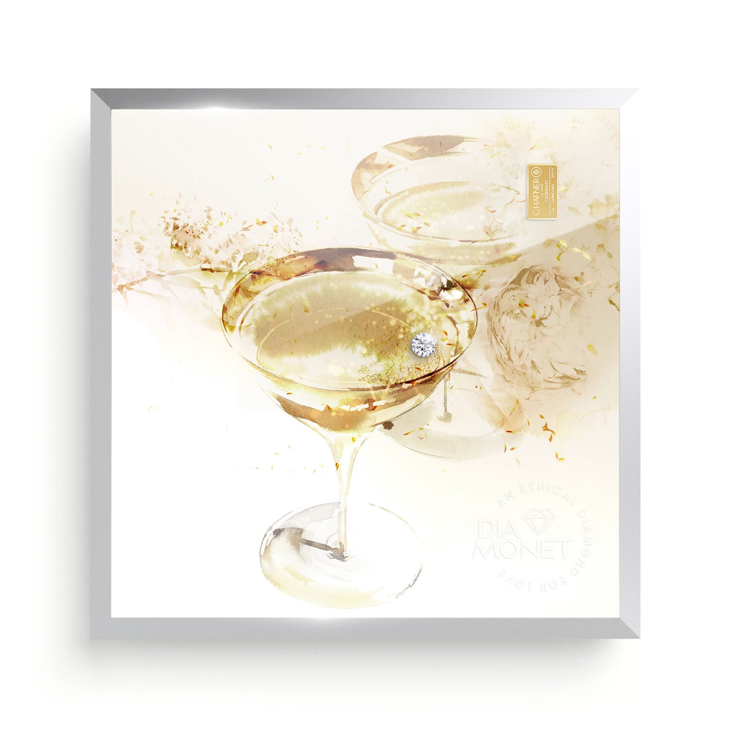 THE PRESENT "Cheers to You" im Aluminium Rahmen natur