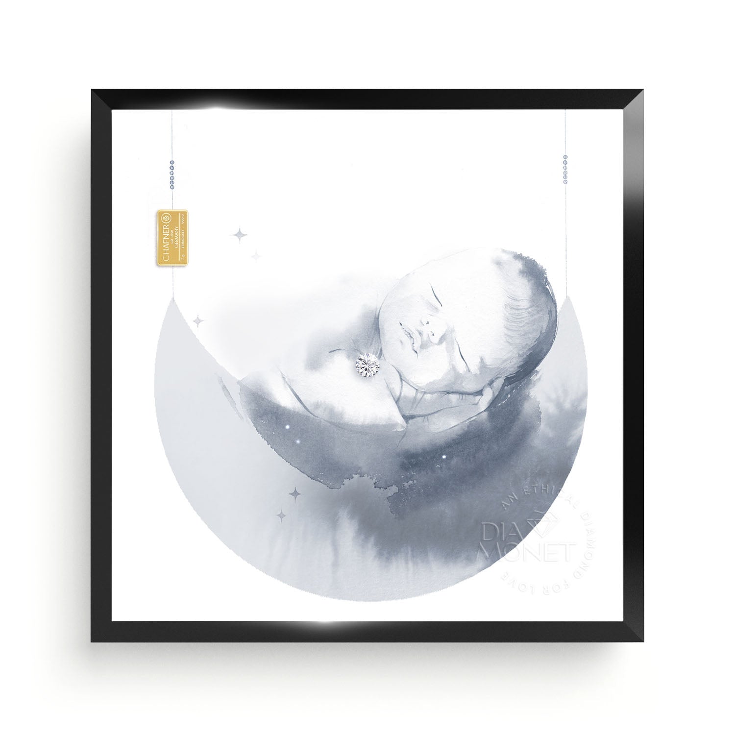 THE PRESENT "Babymoon" im Aluminium Rahmen schwarz