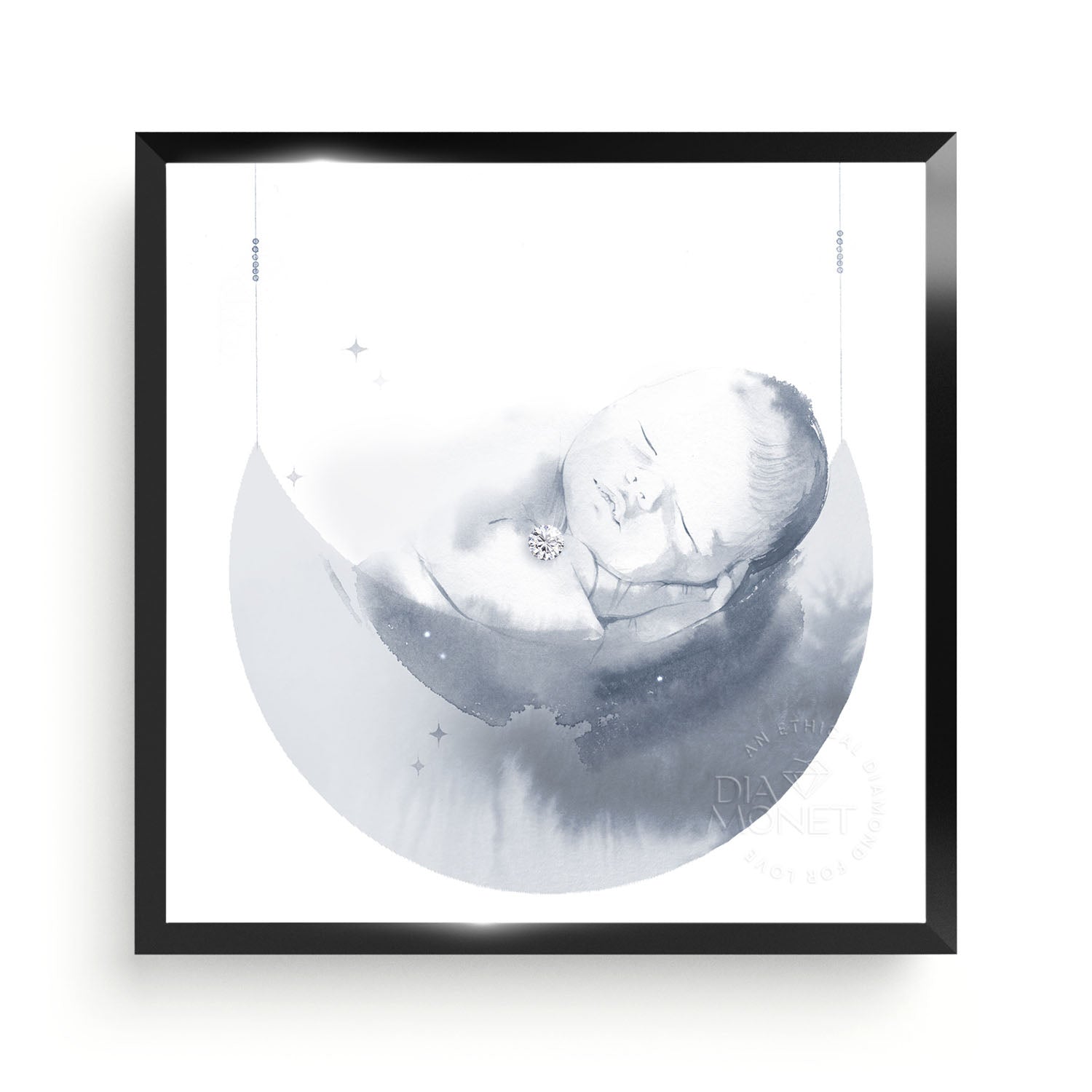 THE PRESENT "Babymoon" im Aluminium Rahmen schwarz