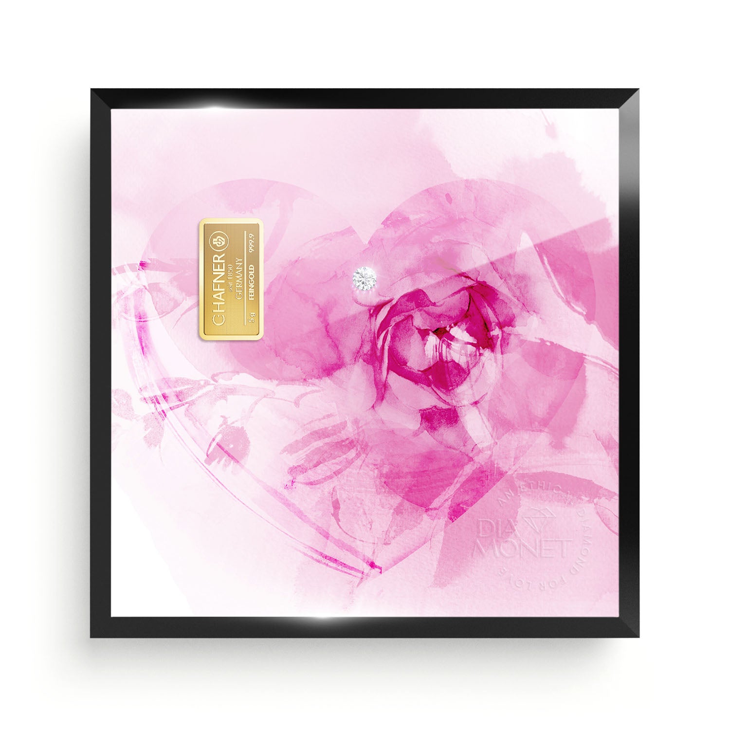 THE PRESENT "Love in Bloom" im Aluminium Rahmen schwarz