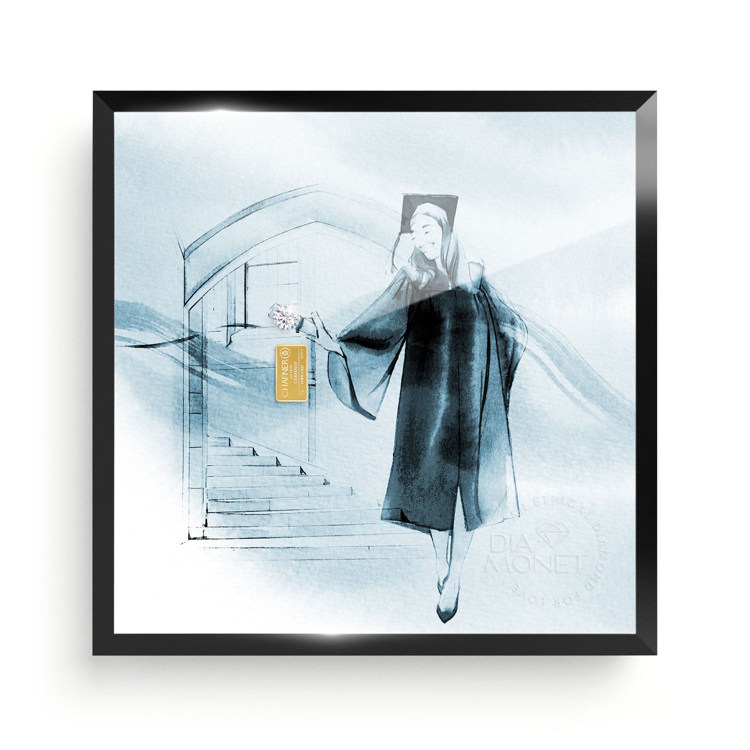 THE PRESENT "Bright Future" im Aluminium Rahmen schwarz