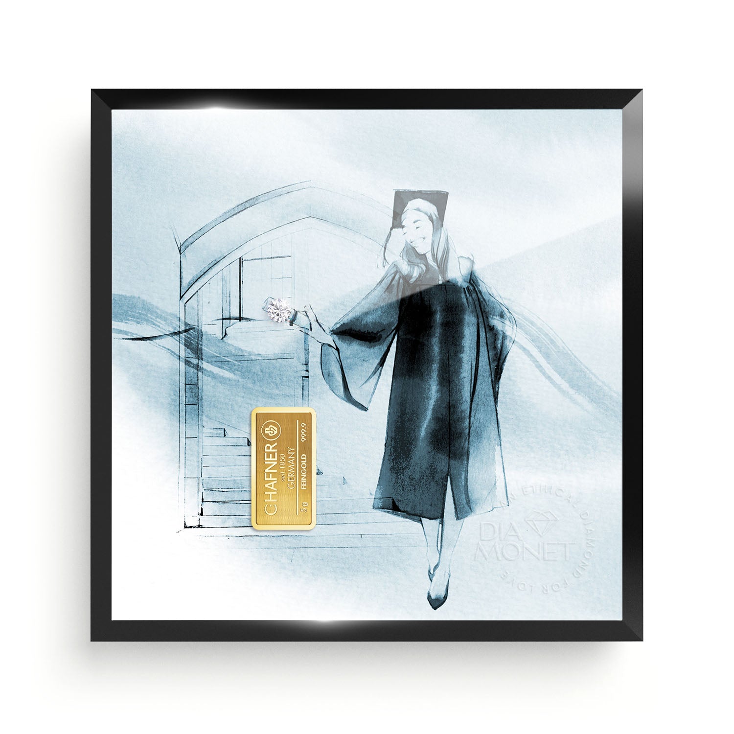 THE PRESENT "Bright Future" im Aluminium Rahmen schwarz