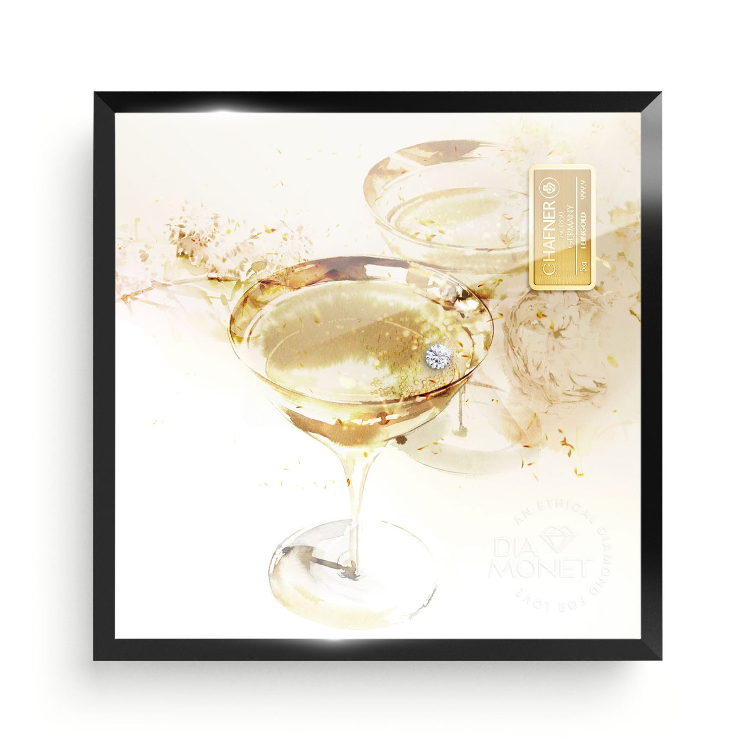 THE PRESENT "Cheers to You" im Aluminium Rahmen schwarz
