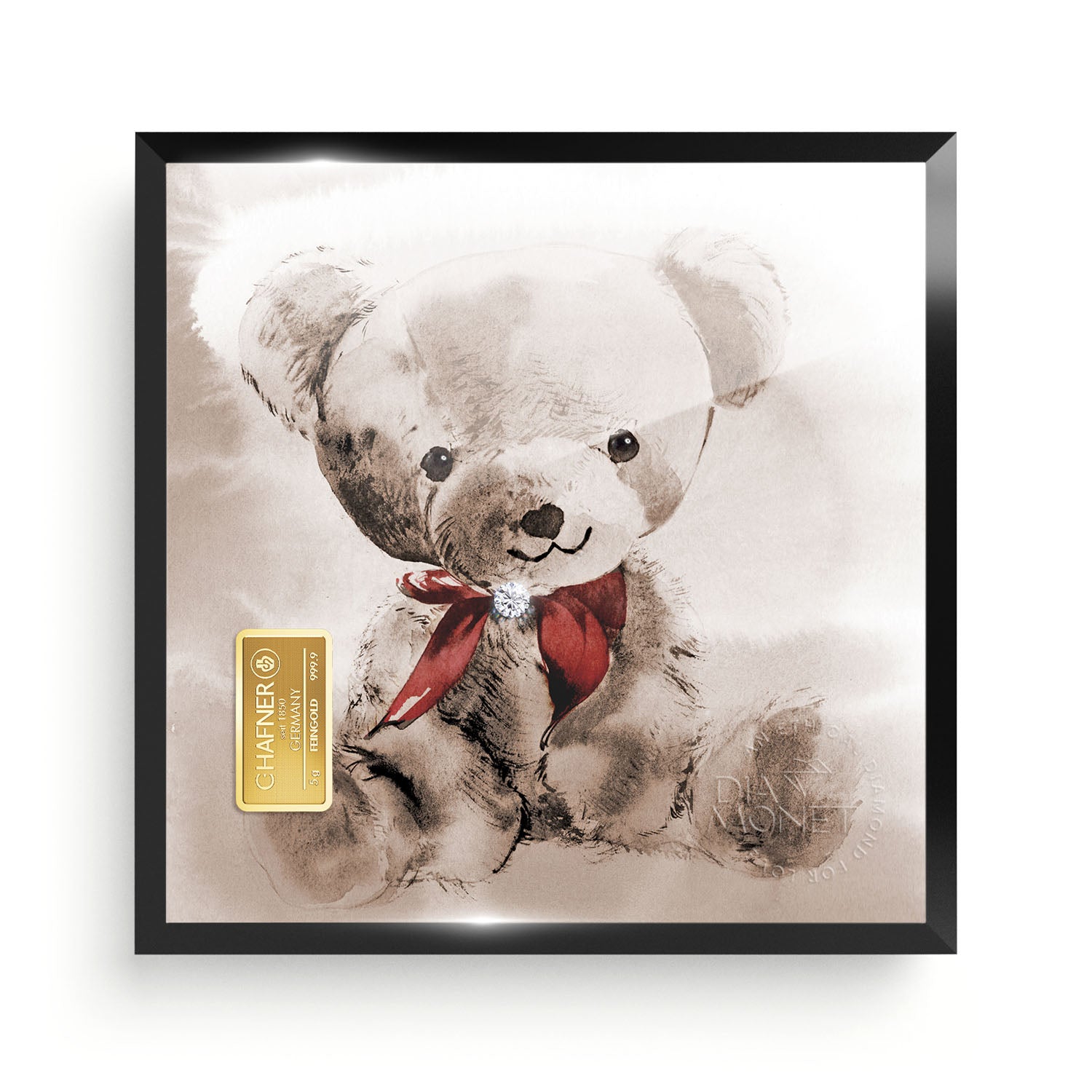 THE PRESENT "Teddy" im Aluminium Rahmen schwarz