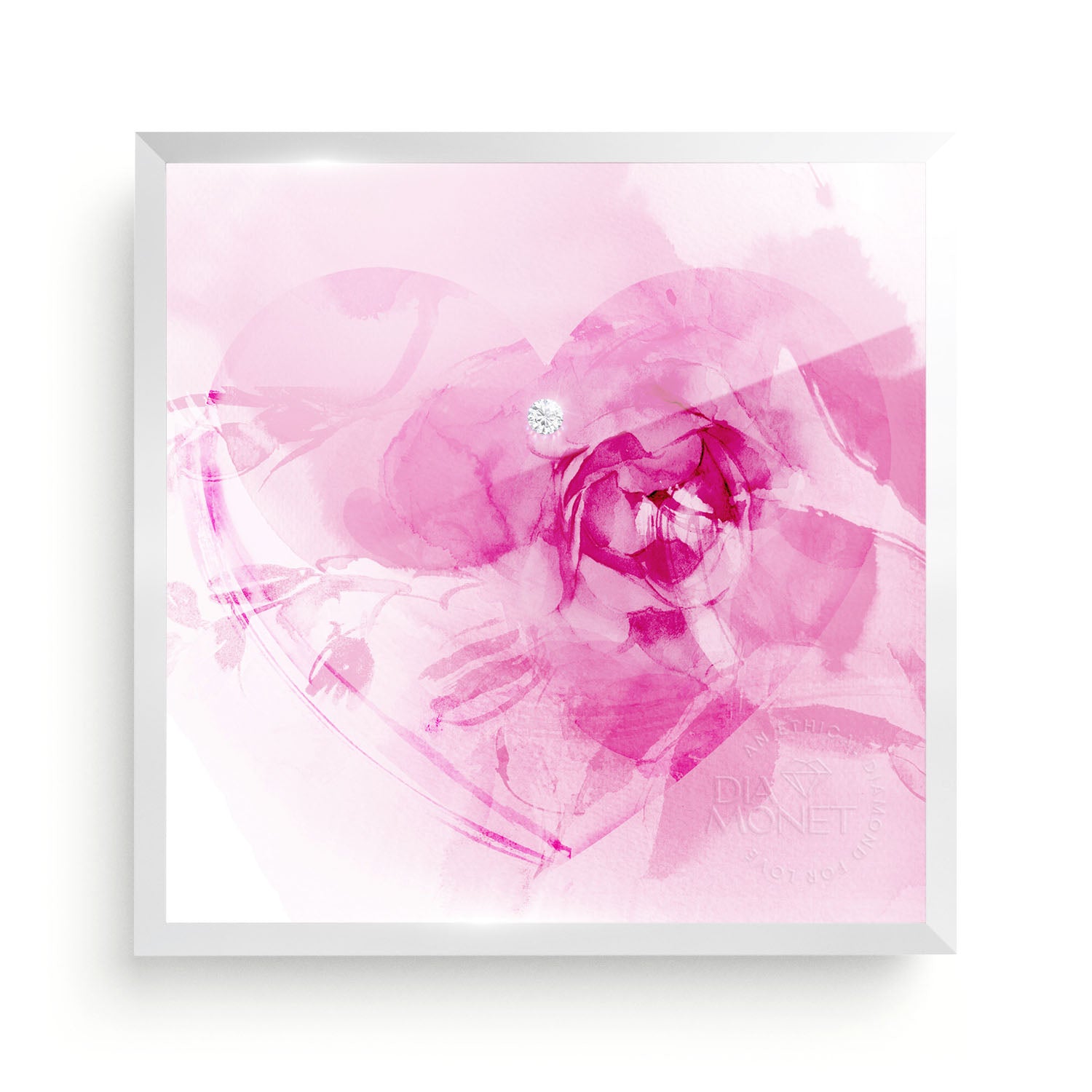 THE PRESENT "Love in Bloom" im Aluminium Rahmen silberweiß
