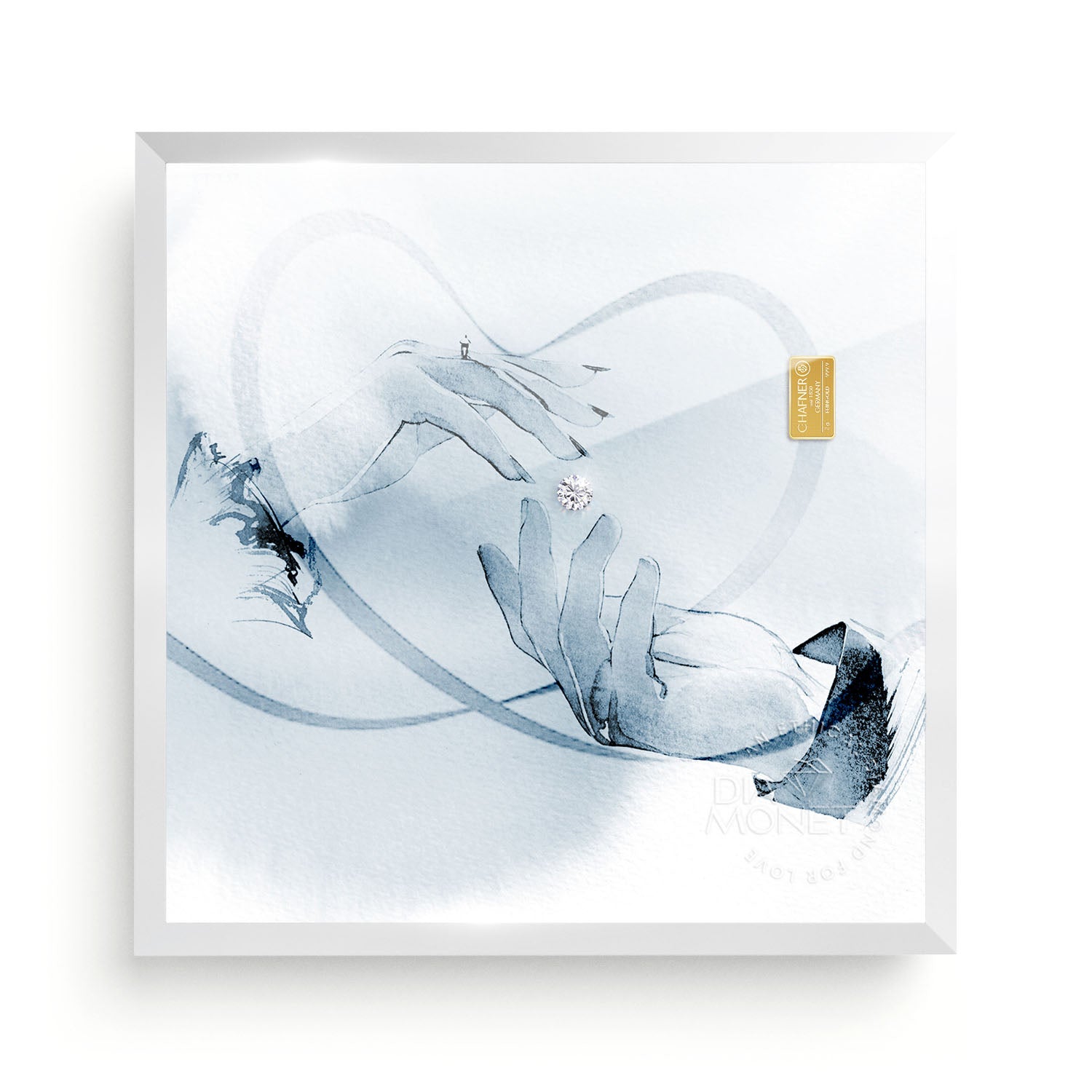 THE PRESENT "Forever Yours" im Aluminium Rahmen silberweiß