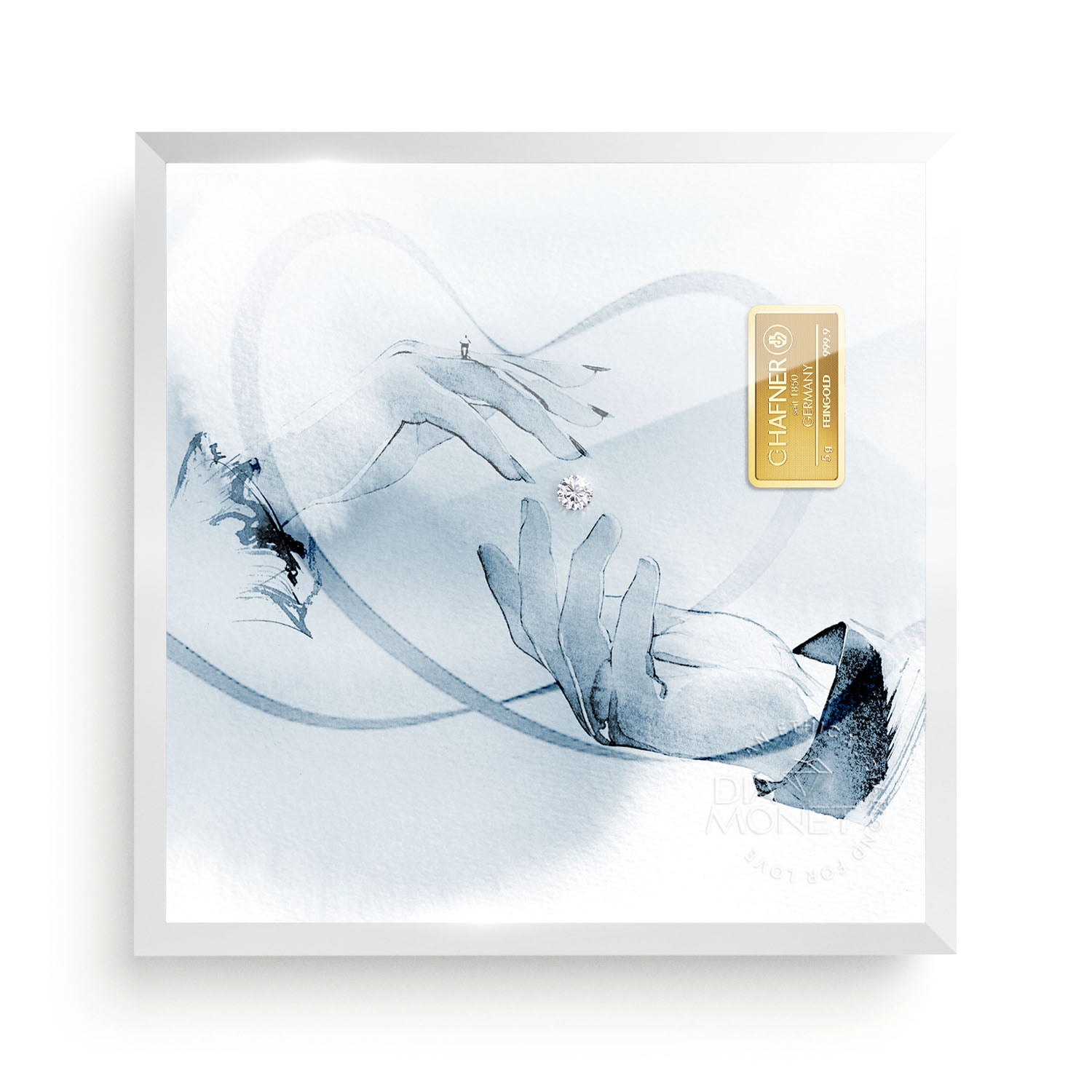 THE PRESENT "Forever Yours" im Aluminium Rahmen silberweiß