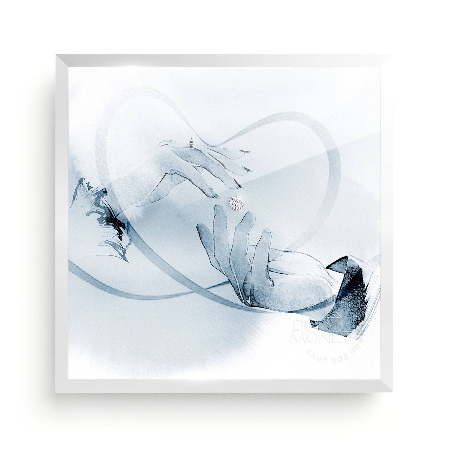 THE PRESENT "Forever Yours" im Aluminium Rahmen silberweiß