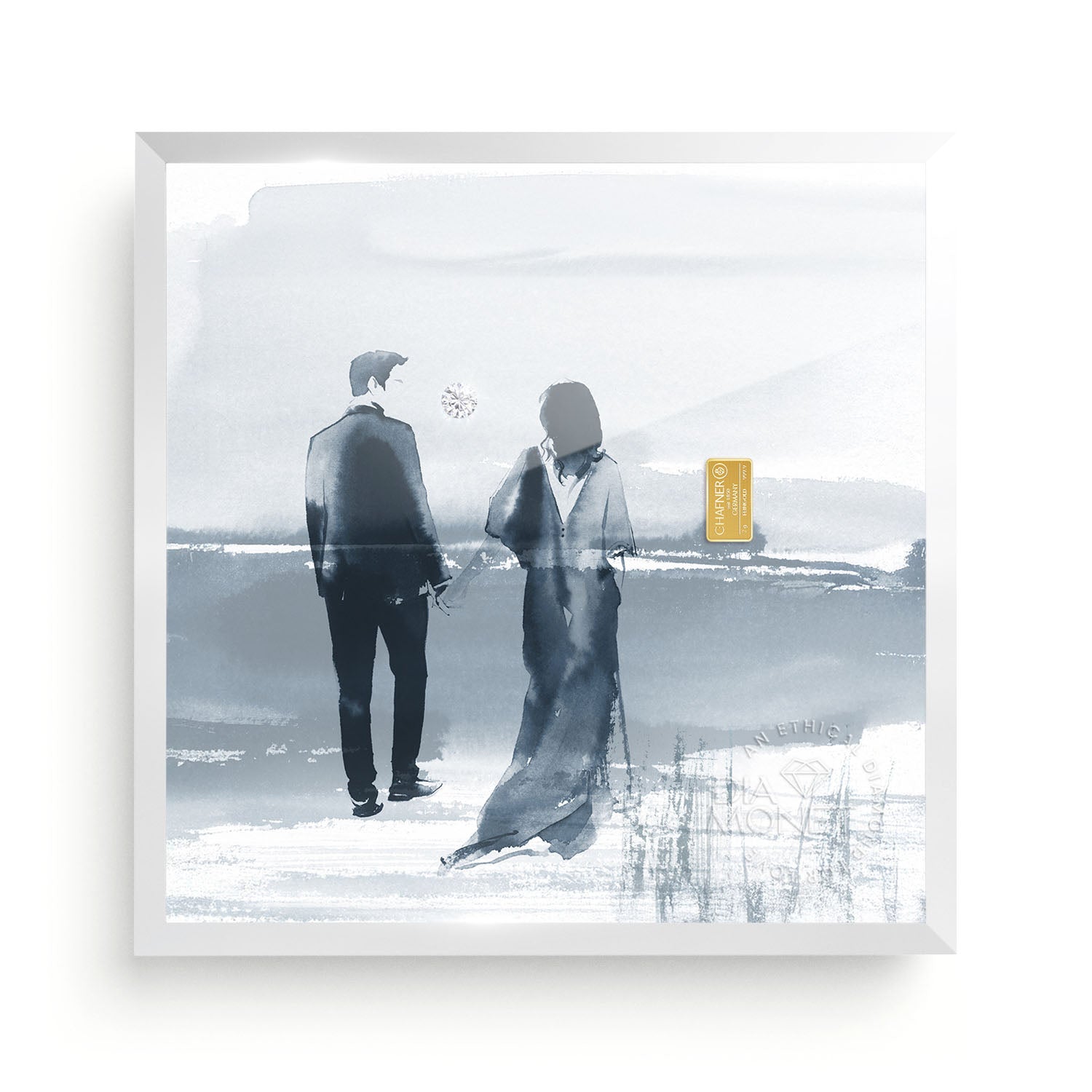 THE PRESENT "Endless Love" im Aluminium Rahmen silberweiß