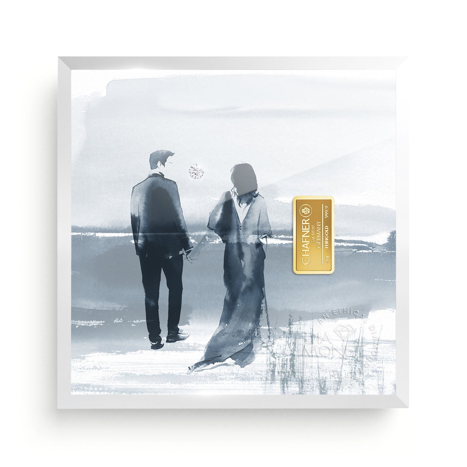 THE PRESENT "Endless Love" im Aluminium Rahmen silberweiß