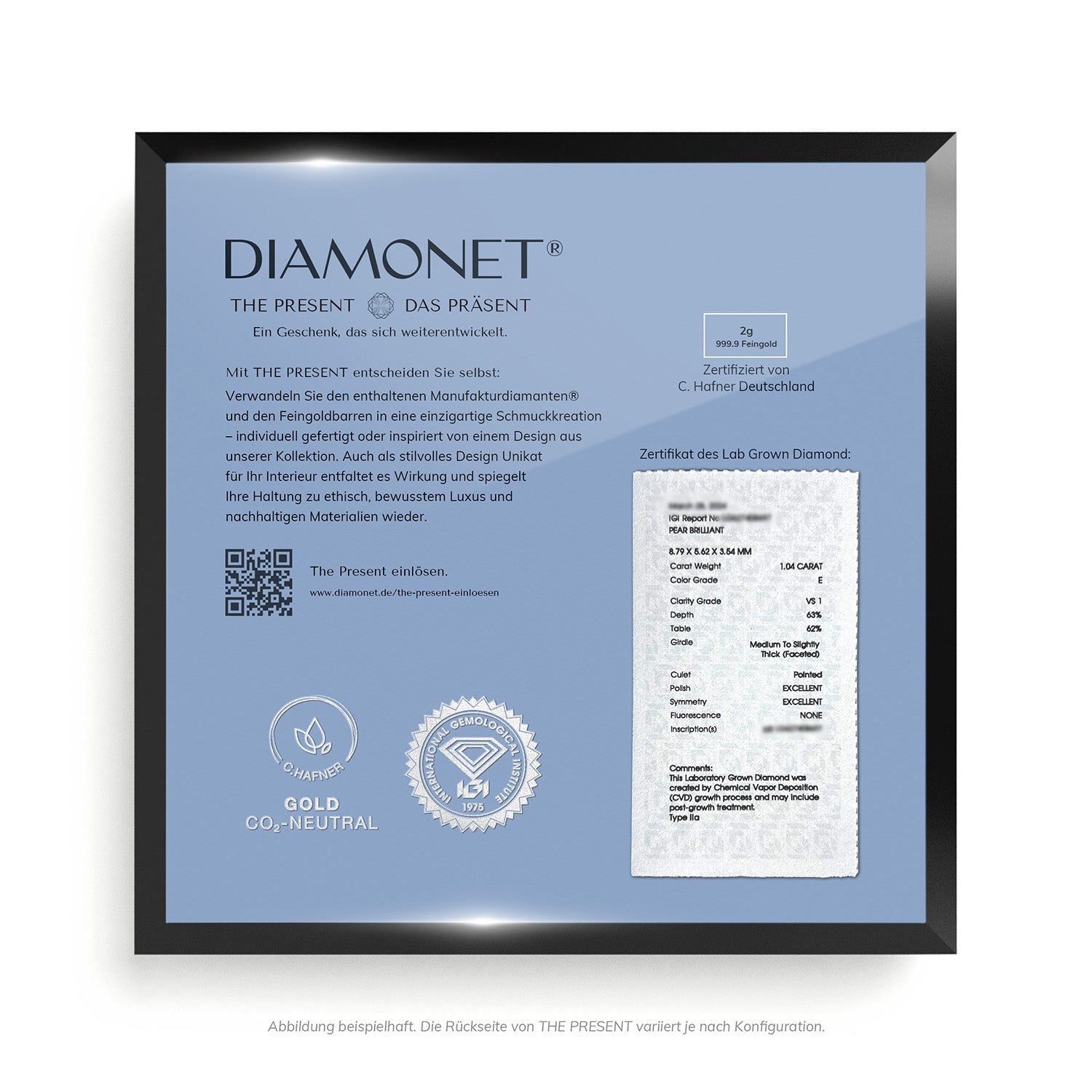 THE PRESENT "Love in Bloom" im Aluminium Rahmen schwarz