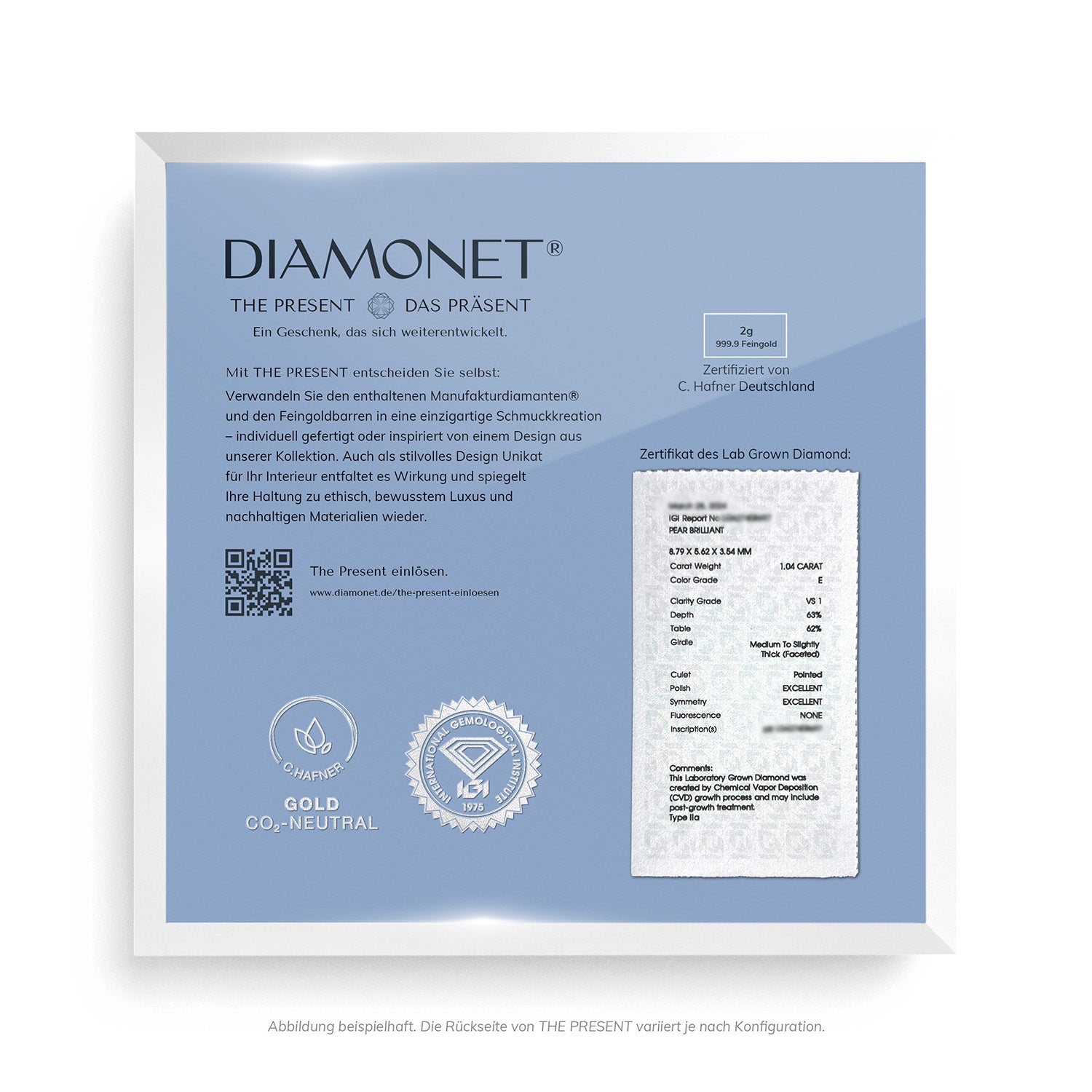 THE PRESENT "Forever Yours" im Aluminium Rahmen silberweiß