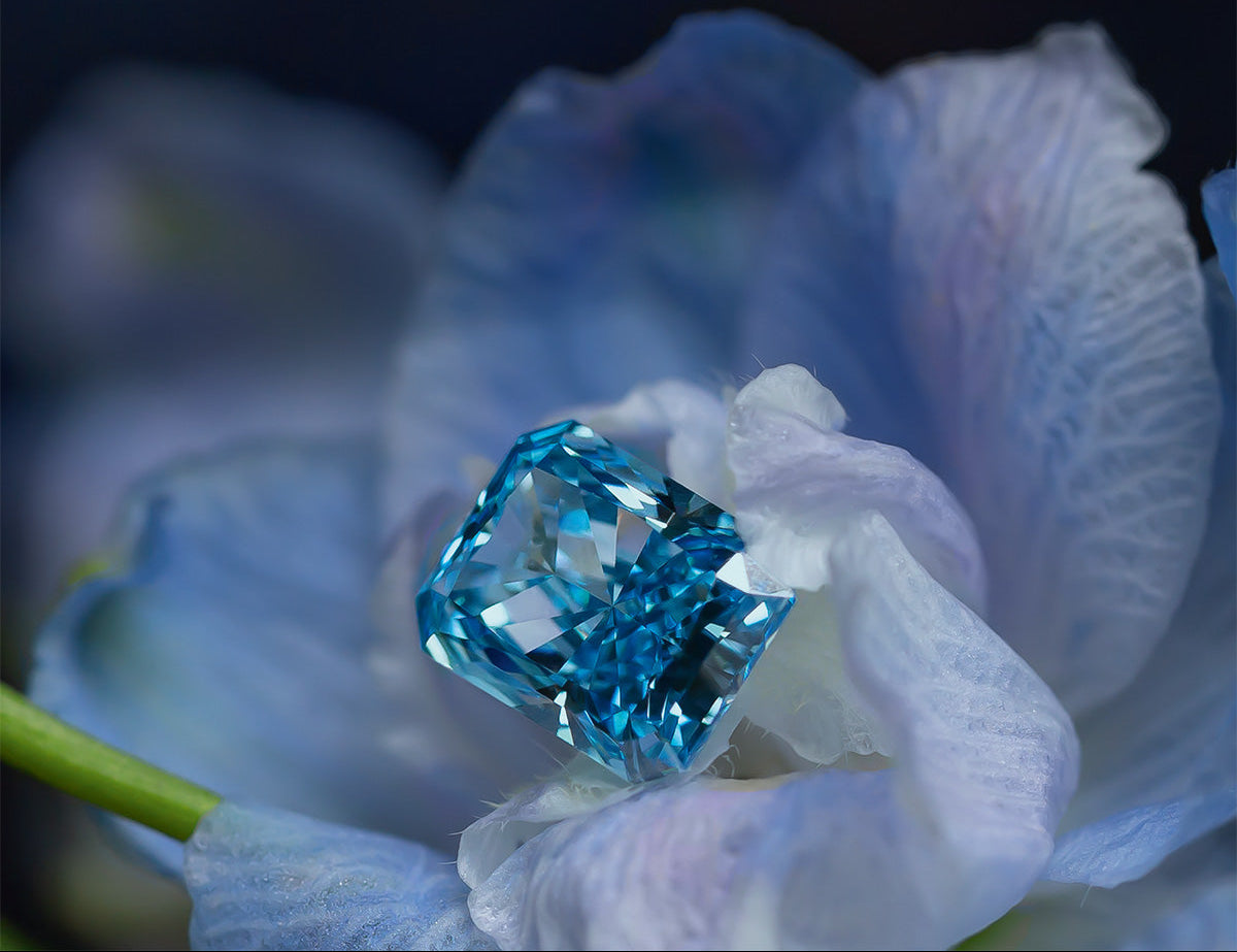 Blauer Lab Grown Diamond als nachhaltiger Diamant