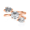 LIVIA Ring mit 1.00 ct. Brillant & 2x 0.50 ct. Pear Lab Grown Diamonds
