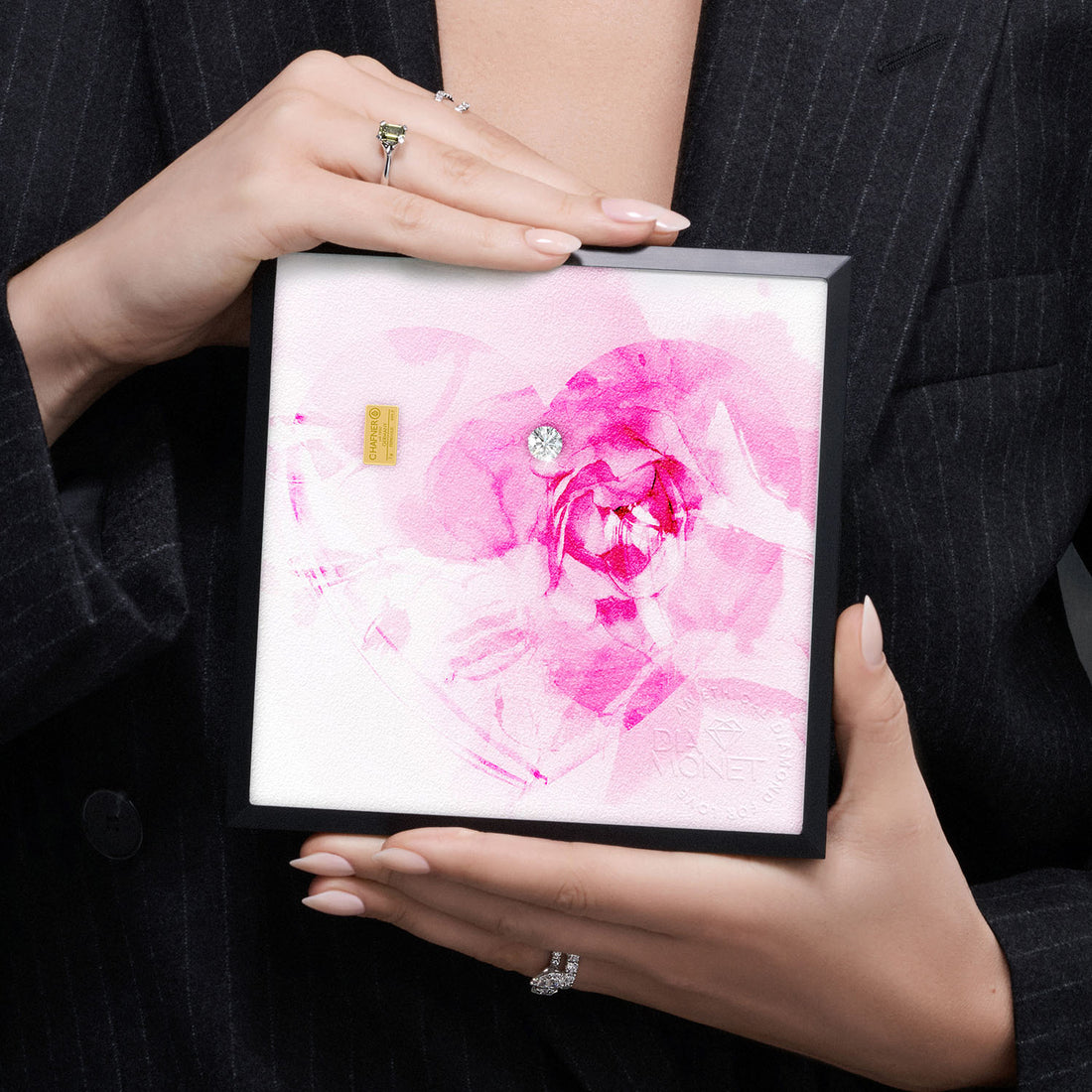 THE PRESENT &quot;Love in Bloom&quot; im Aluminium Rahmen silberweiß