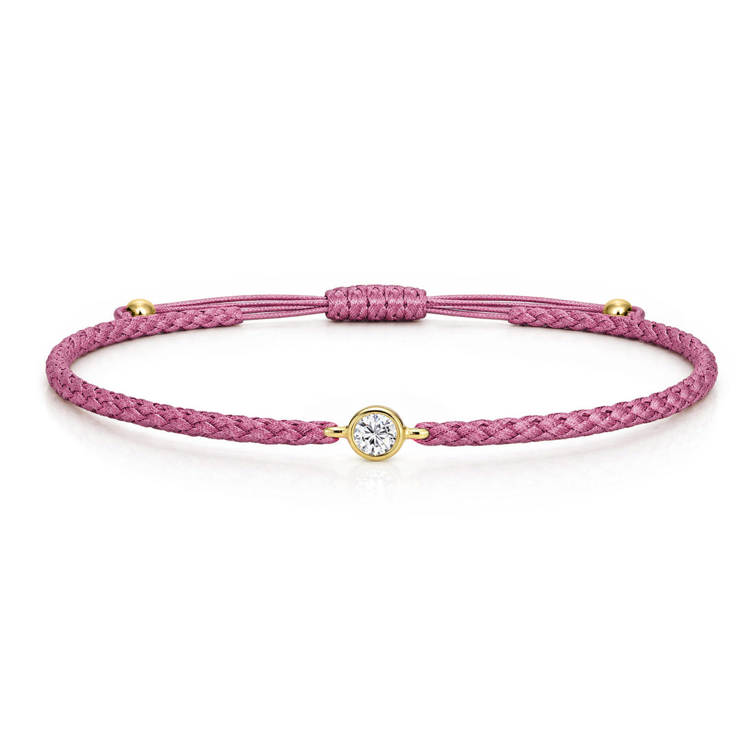 SOLEA Textilarmband berry mit 0.20 ct. Lab Grown Diamond