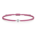 SOLEA Textilarmband berry mit 0.20 ct. Lab Grown Diamond