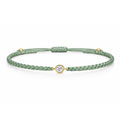 SOLEA Textilarmband grün mit 0.20 ct. Lab Grown Diamond