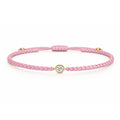 SOLEA Textilarmband rosa mit 0.20 ct. Lab Grown Diamond
