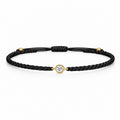 SOLEA Textilarmband schwarz mit 0.20 ct. Lab Grown Diamond