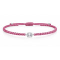 ELARA Textilarmband berry mit 0.20 ct. Lab Grown Diamond