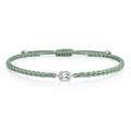 ELARA Textilarmband grün mit 0.20 ct. Lab Grown Diamond