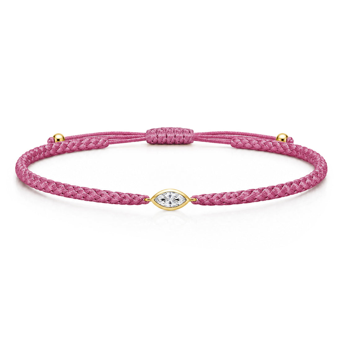 VELIA Textilarmband berry mit 0.20 ct. Lab Grown Diamond