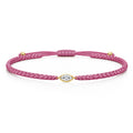 VELIA Textilarmband berry mit 0.20 ct. Lab Grown Diamond