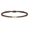 VELIA Textilarmband braun mit 0.20 ct. Lab Grown Diamond