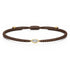 VELIA Textilarmband in Braun mit 0.20 ct Lab Grown Diamant im Marquise Cut in Gelbgold