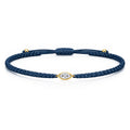 VELIA Textilarmband dunkelblau mit 0.20 ct. Lab Grown Diamond