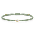 VELIA Textilarmband grün mit 0.20 ct. Lab Grown Diamond