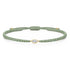 VELIA Textilarmband in Hellgrün mit 0.20 ct Lab Grown Diamant im Marquise Cut in Gelbgold