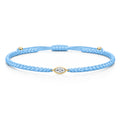 VELIA Textilarmband hellblau mit 0.20 ct. Lab Grown Diamond