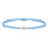 VELIA Textilarmband in Hellblau mit 0.20 ct Lab Grown Diamant im Marquise Cut in Gelbgold