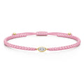 VELIA Textilarmband rosa mit 0.20 ct. Lab Grown Diamond
