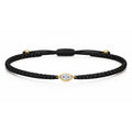 VELIA Textilarmband schwarz mit 0.20 ct. Lab Grown Diamond