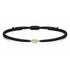 VELIA Textilarmband in Schwarz mit 0.20 ct Lab Grown Diamant im Marquise Cut in Gelbgold