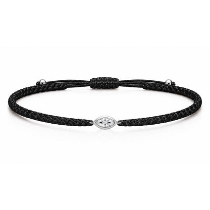 VELIA Textilarmband schwarz mit 0.20 ct. Lab Grown Diamond
