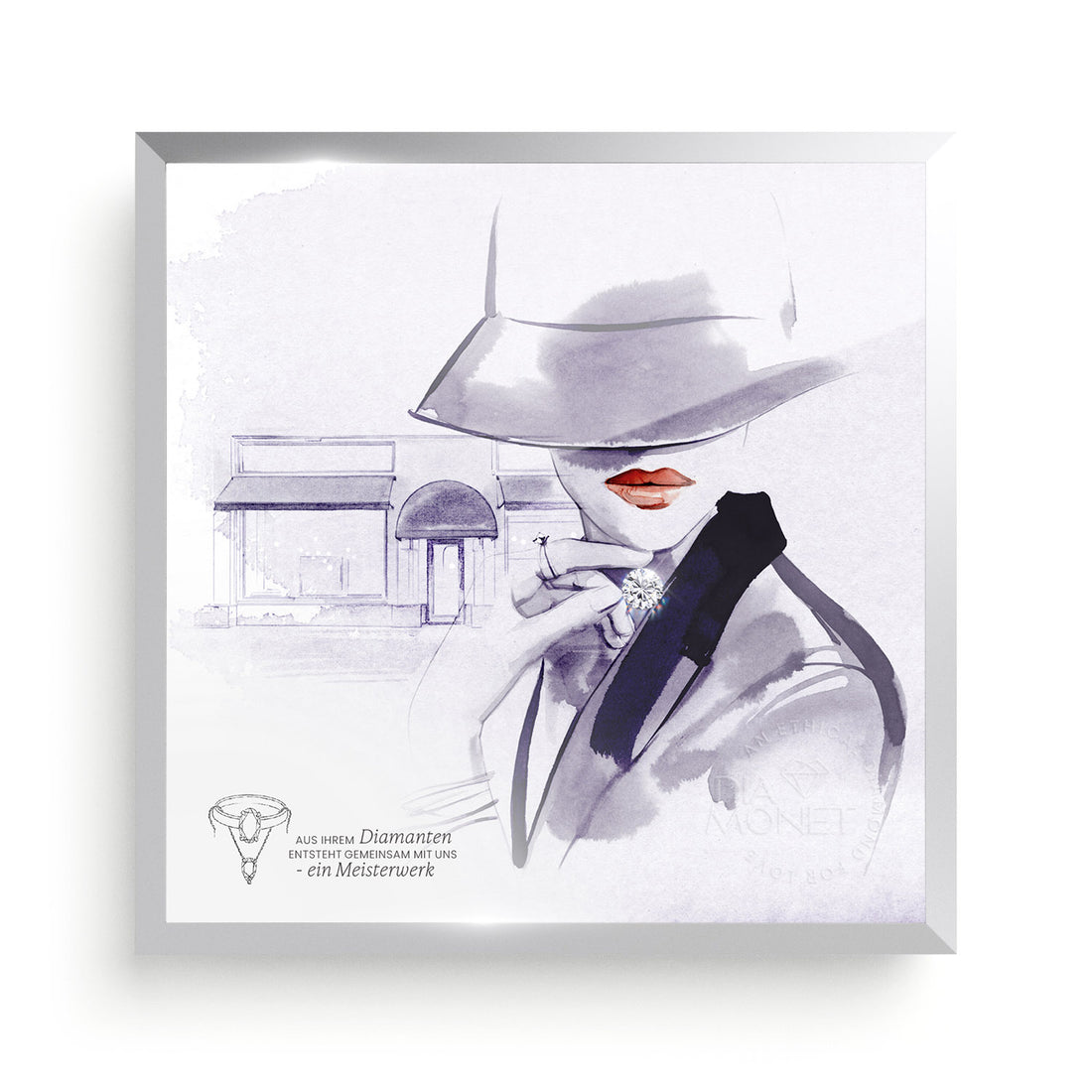 THE PRESENT "Infinity Love" im Aluminium Rahmen natur