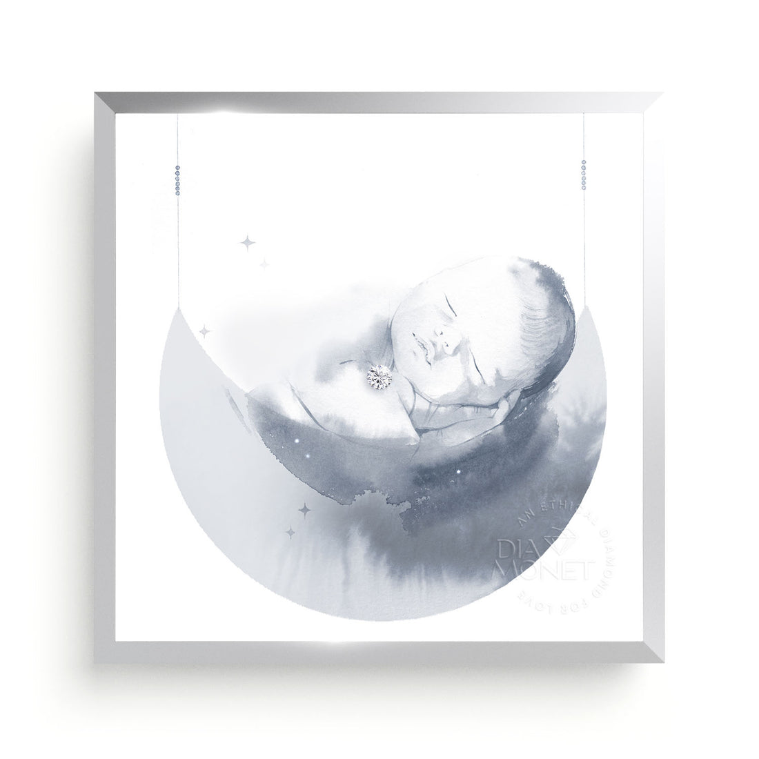 THE PRESENT &quot;Babymoon&quot; im Aluminium Rahmen natur