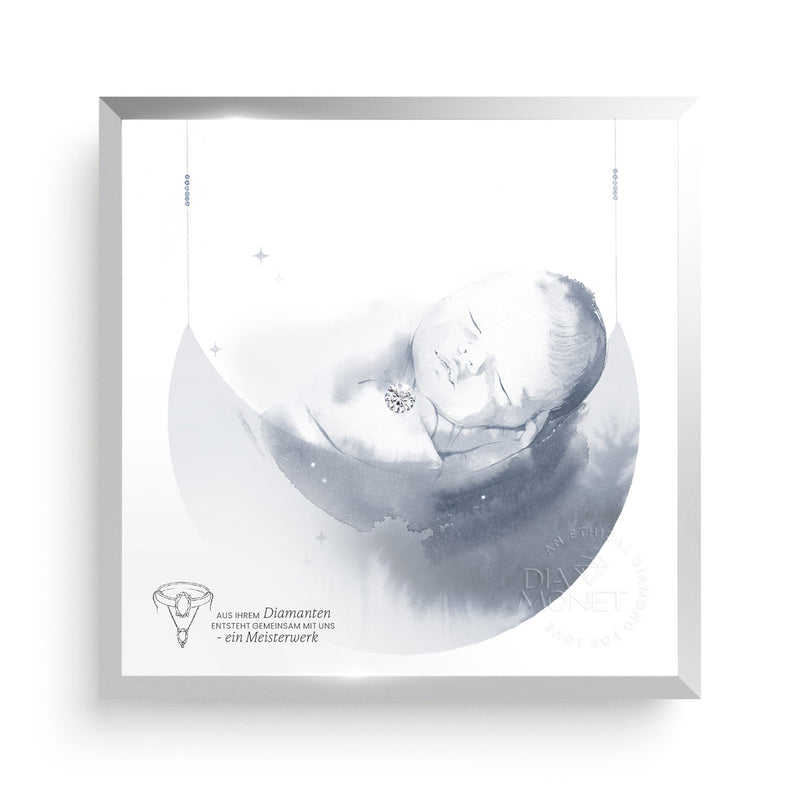 THE PRESENT "Babymoon" im Aluminium Rahmen natur