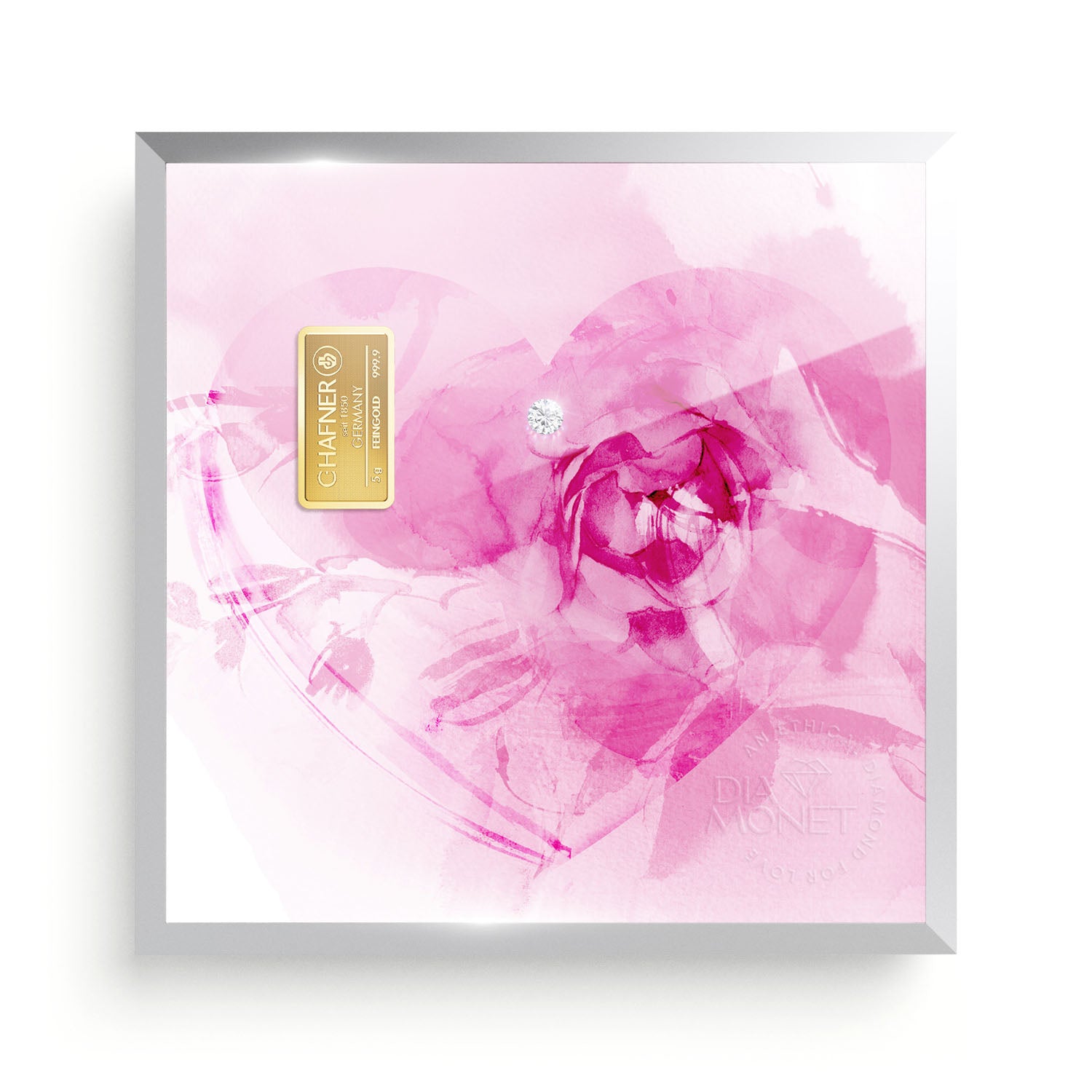 THE PRESENT &quot;Love in Bloom&quot; im Aluminium Rahmen natur