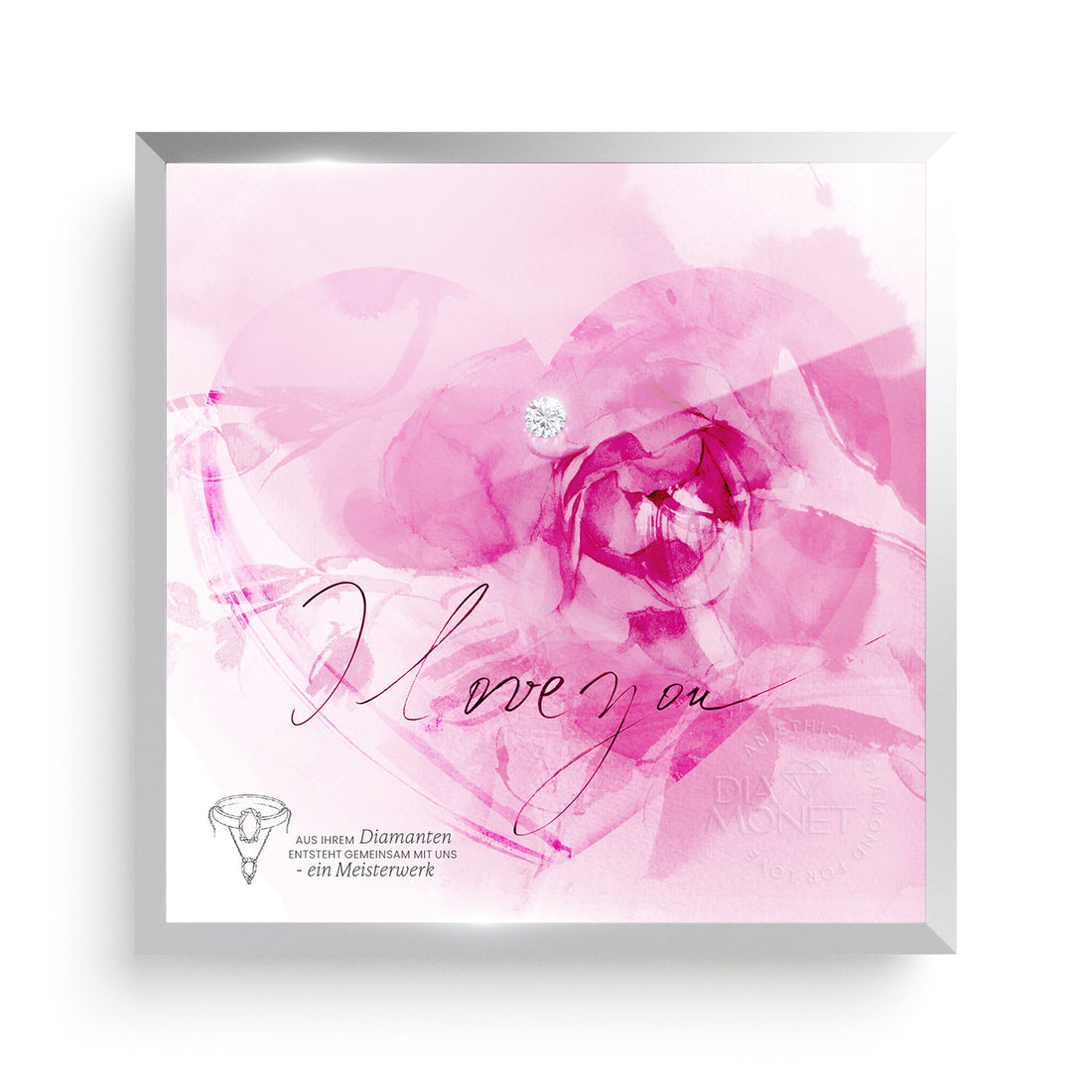 THE PRESENT "Love in Bloom" im Aluminium Rahmen natur