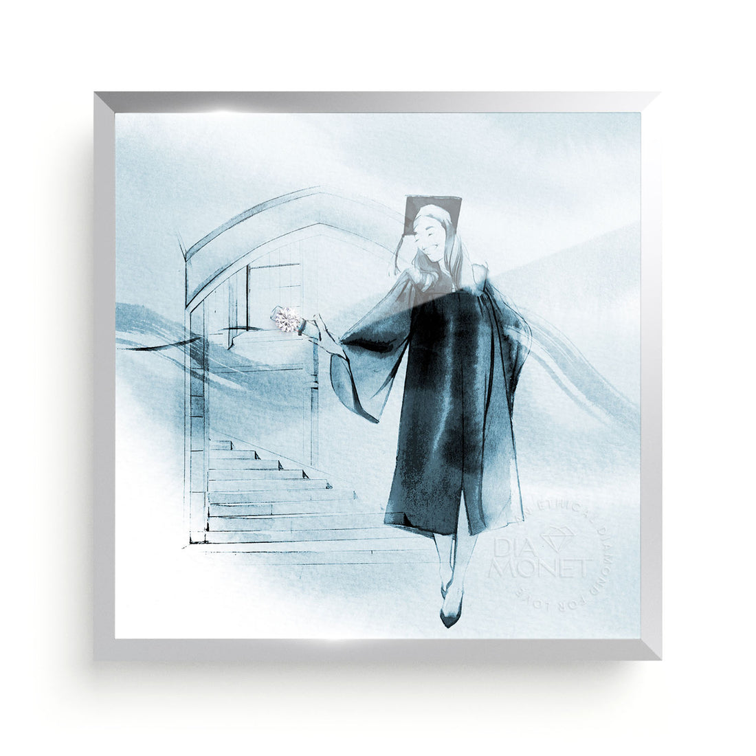 THE PRESENT &quot;Bright Future&quot; im Aluminium Rahmen natur
